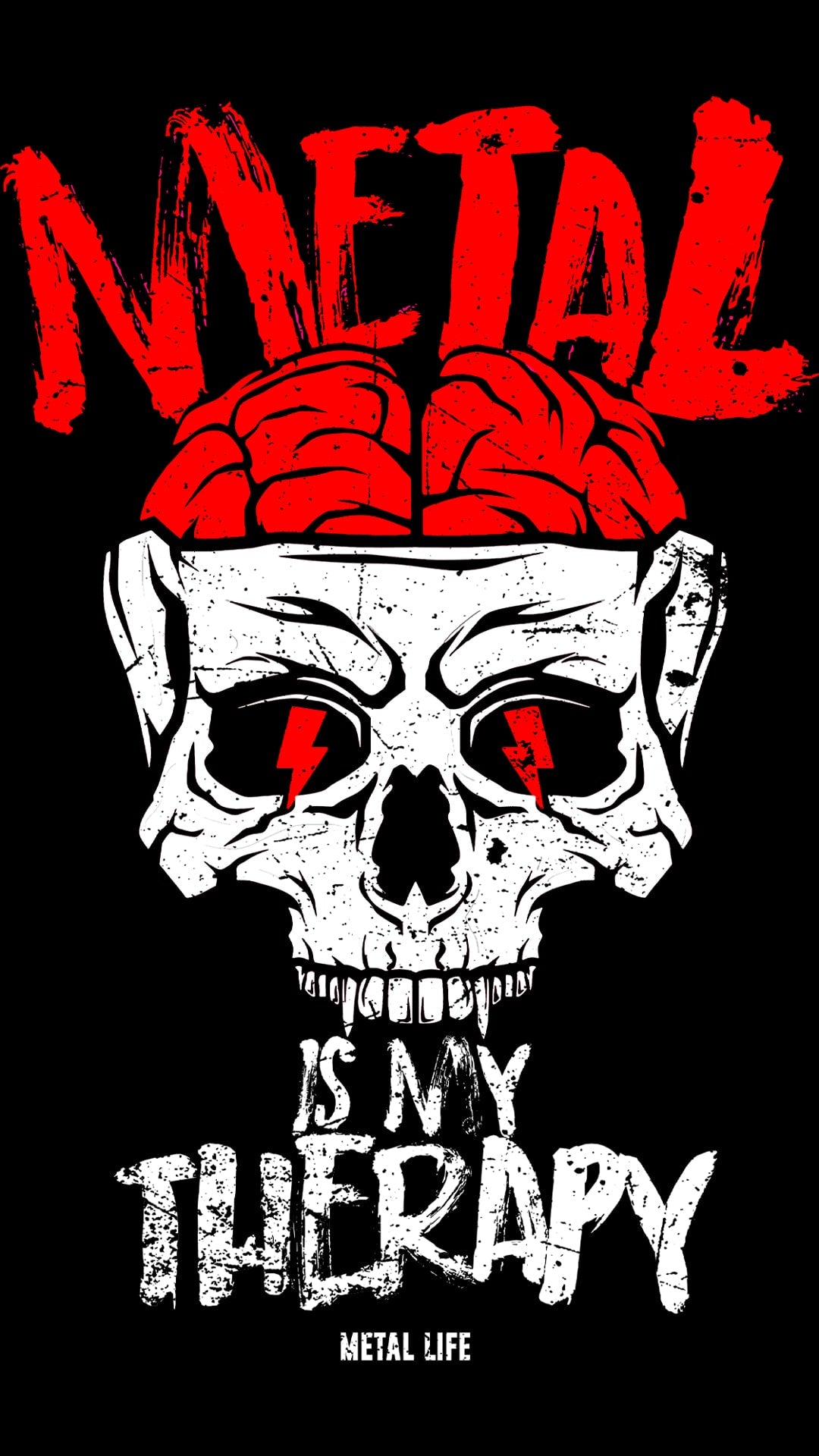 Camiseta Metal is my therapy Roja