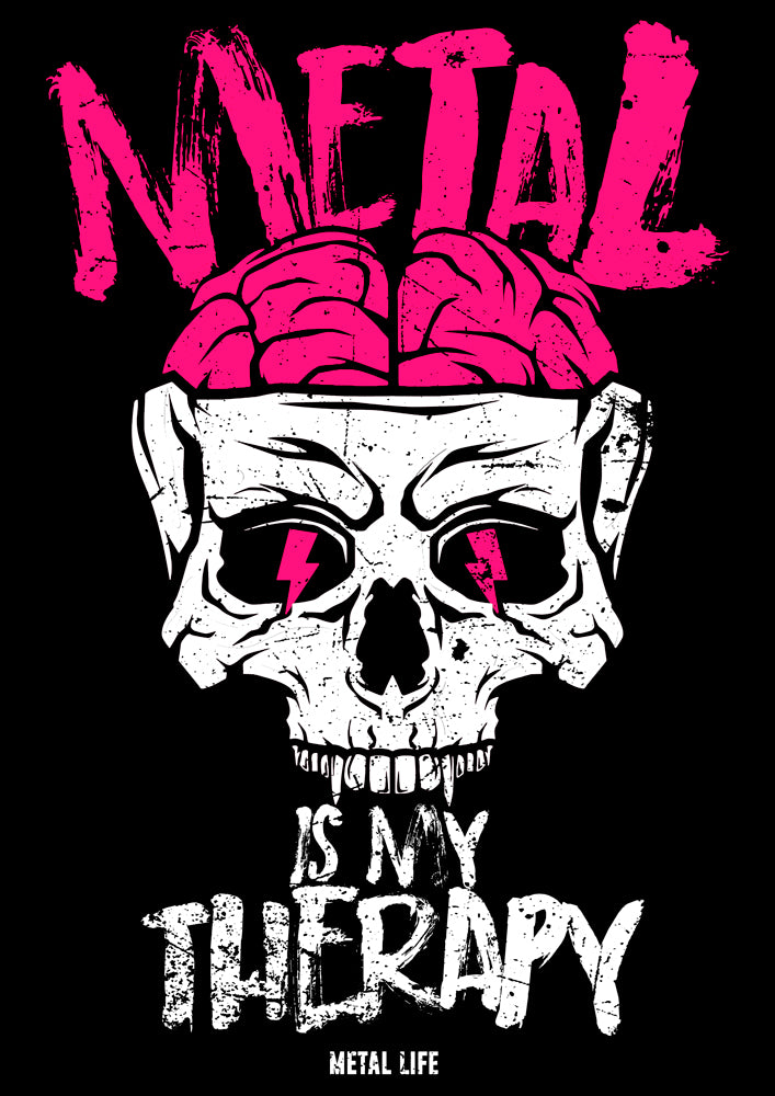 Camiseta Metal is my therapy Rosa